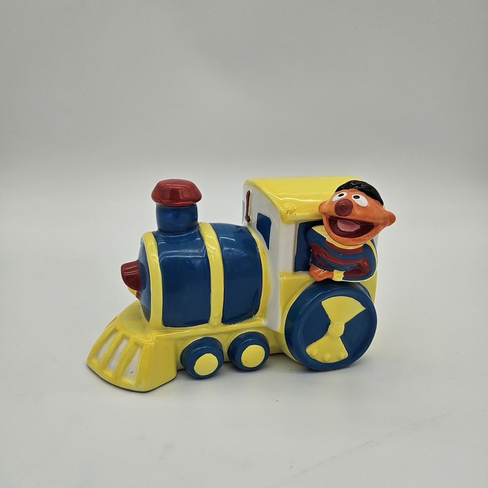 Vintage Ernie from Sesame Street Train Coin Bank